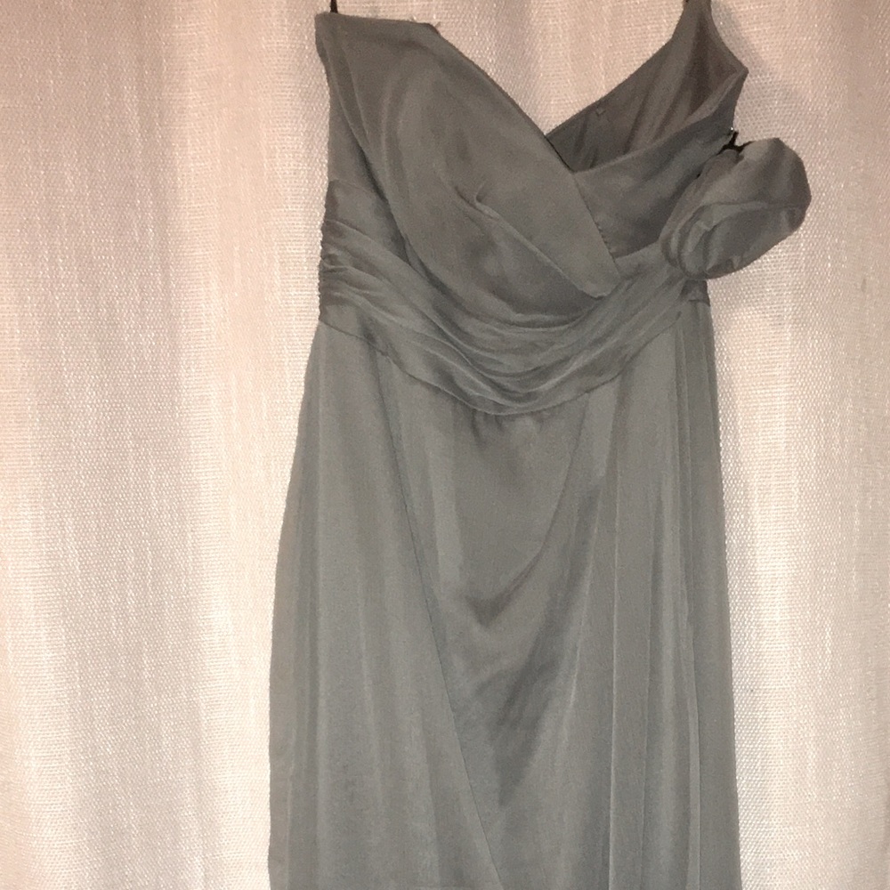 Women’s strapless Bridesmaid dress charcoal Grey